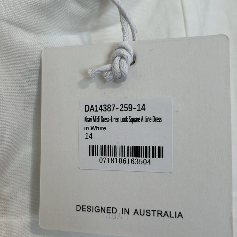 Women’s Midi Dress in White - Classic Sleeveless Summer Dress - Picture 3 of 9